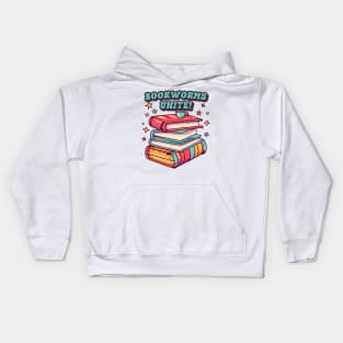 Bookworms Unite, Funny Book Lover Kids Hoodie